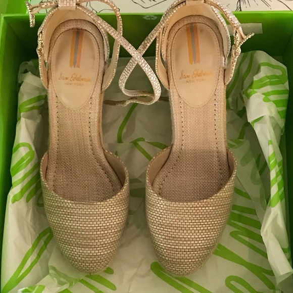 Sam Edelman Gold Espadrille Sandals - Picture 1 of 3